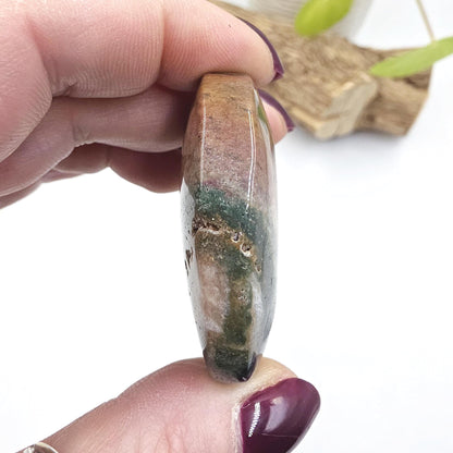Orbicular Ocean Jasper Palm - Joy & Renewal Healing Crystal, 45g
