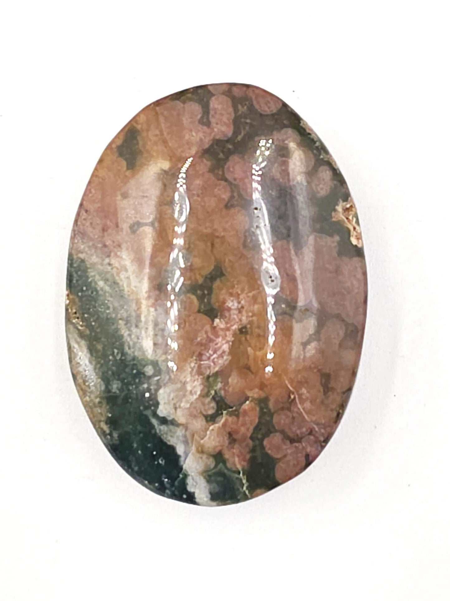 Orbicular Ocean Jasper Palm - Joy & Renewal Healing Crystal, 45g