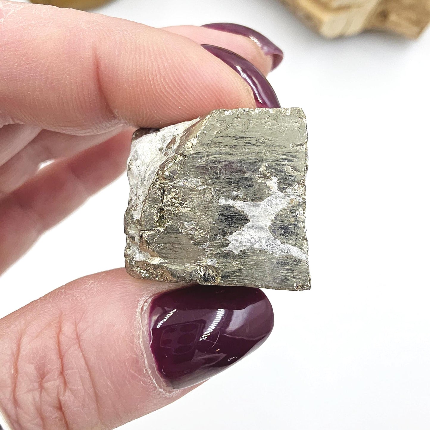 Pyrite Crystal Cube – Abundance, Protection & Confidence Stone | Natural Golden Pyrite, 55g