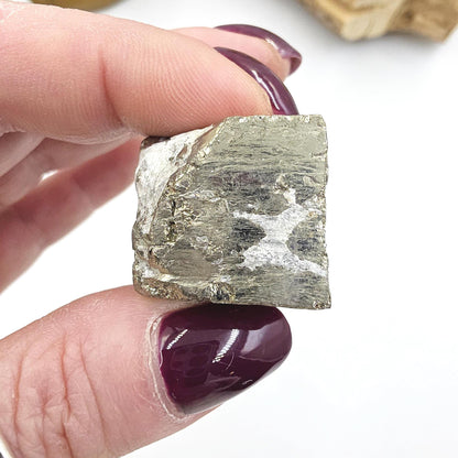 Pyrite Crystal Cube – Abundance, Protection & Confidence Stone | Natural Golden Pyrite, 55g