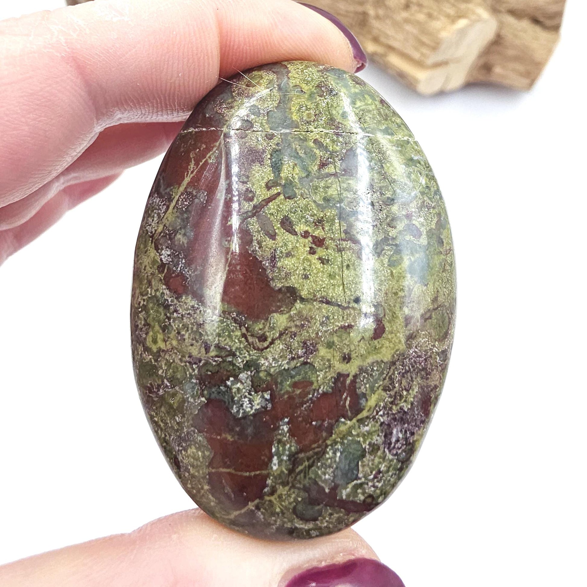 Dragon's Blood Palm Stone - Courage & Vitality Healing Crystal, 105g