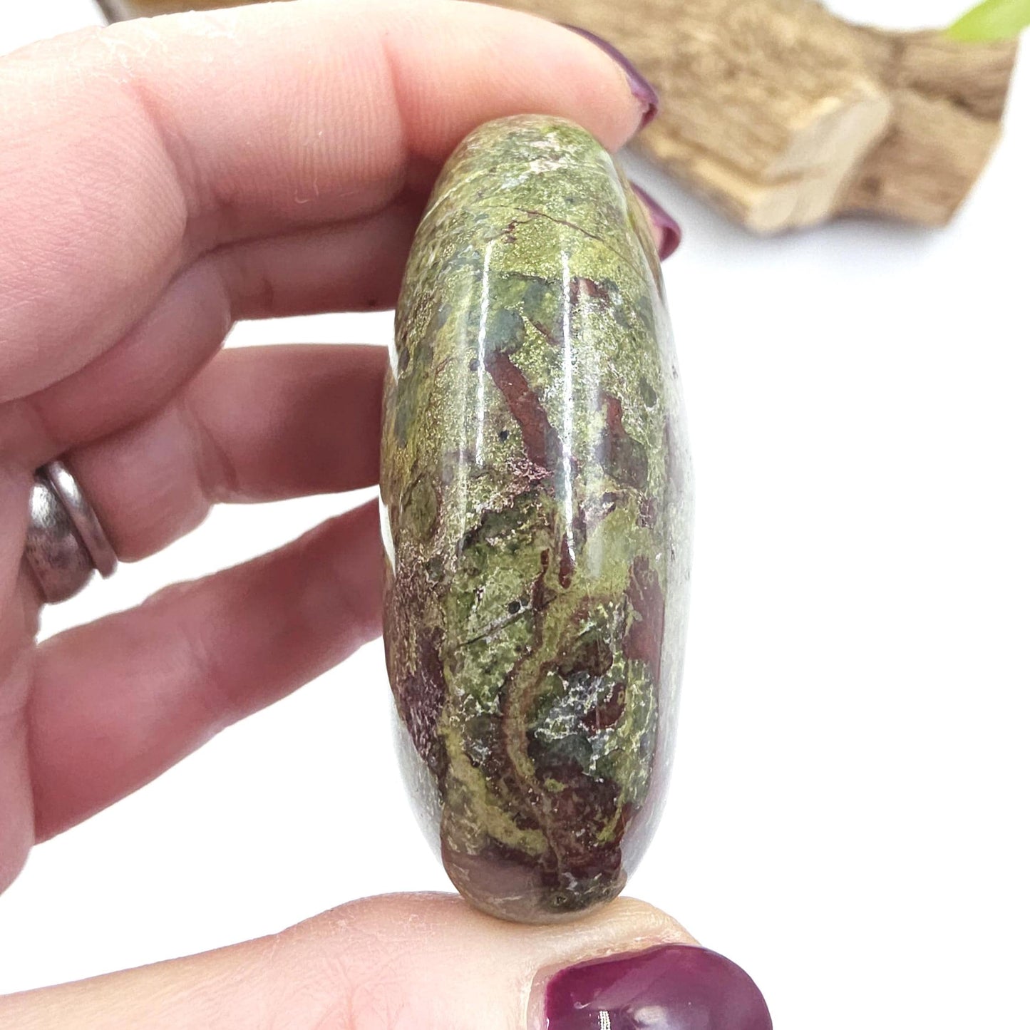 Dragon's Blood Palm Stone - Courage & Vitality Healing Crystal, 105g