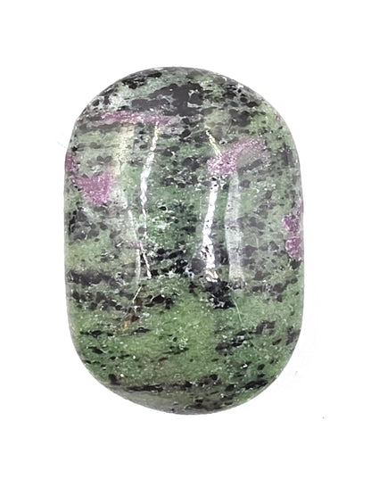 Ruby in Zoisite Palm Stone - Heart Chakra & Vitality Healing Crystal - 85g