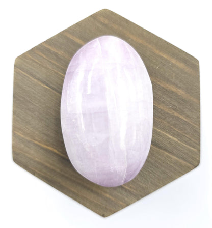 Flashy Kunzite Crystal Palm Stone - Heart Chakra & Emotional Healing Crystal, 80g