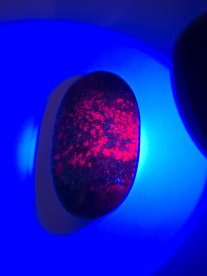 Ruby in Fuchsite Palm Stone (UV Reactive) – Heart Healing, Strength & Emotional Balance Crystal, 100g