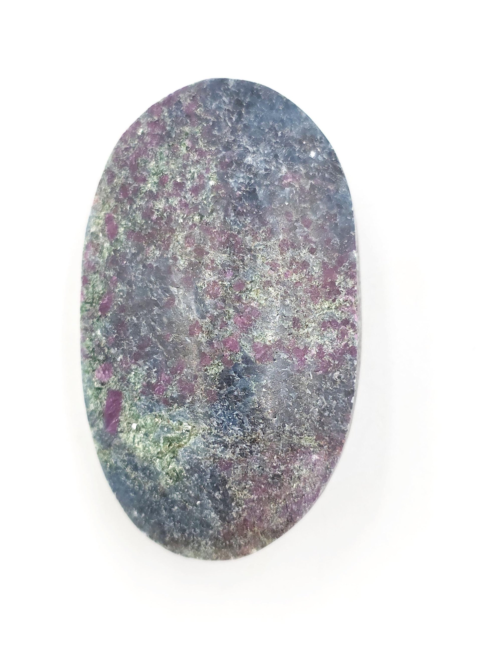 Ruby in Fuchsite Palm Stone (UV Reactive) – Heart Healing, Strength & Emotional Balance Crystal, 100g