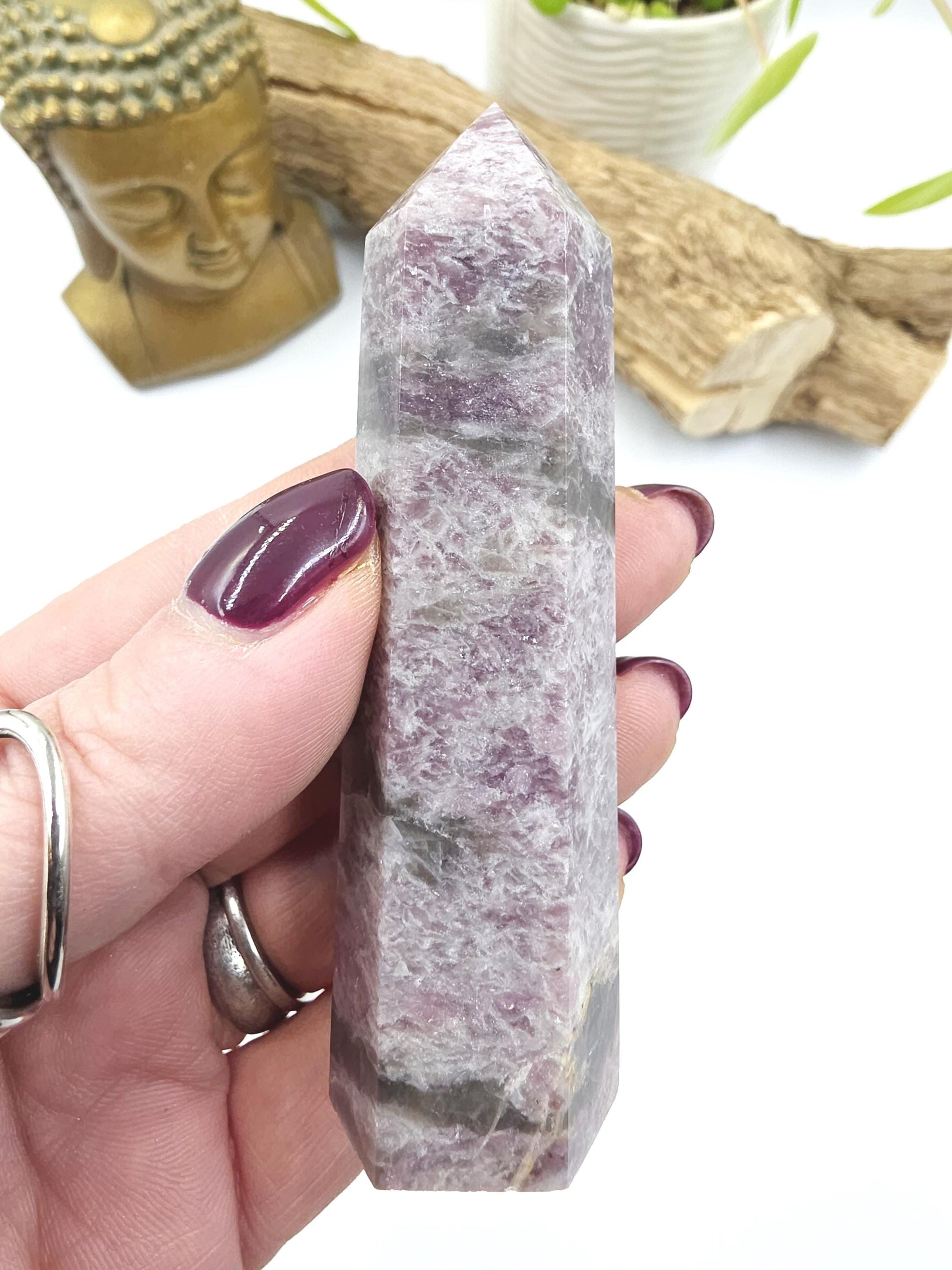 Plum Blossom Tourmaline Tower (Rubellite) - Emotional Healing & Spiritual Growth Crystal Point - 100g