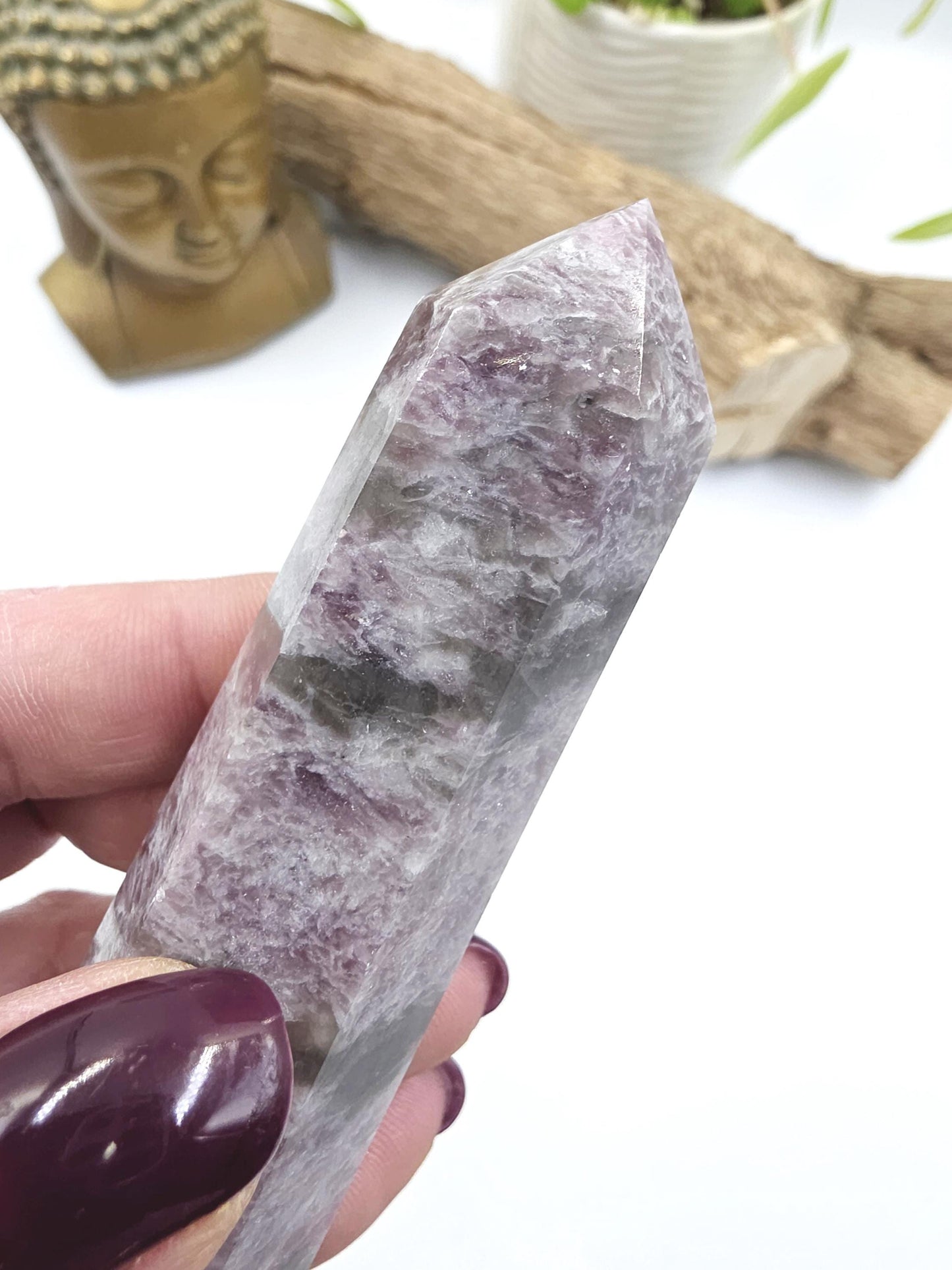 Plum Blossom Tourmaline Tower (Rubellite) - Emotional Healing & Spiritual Growth Crystal Point - 100g