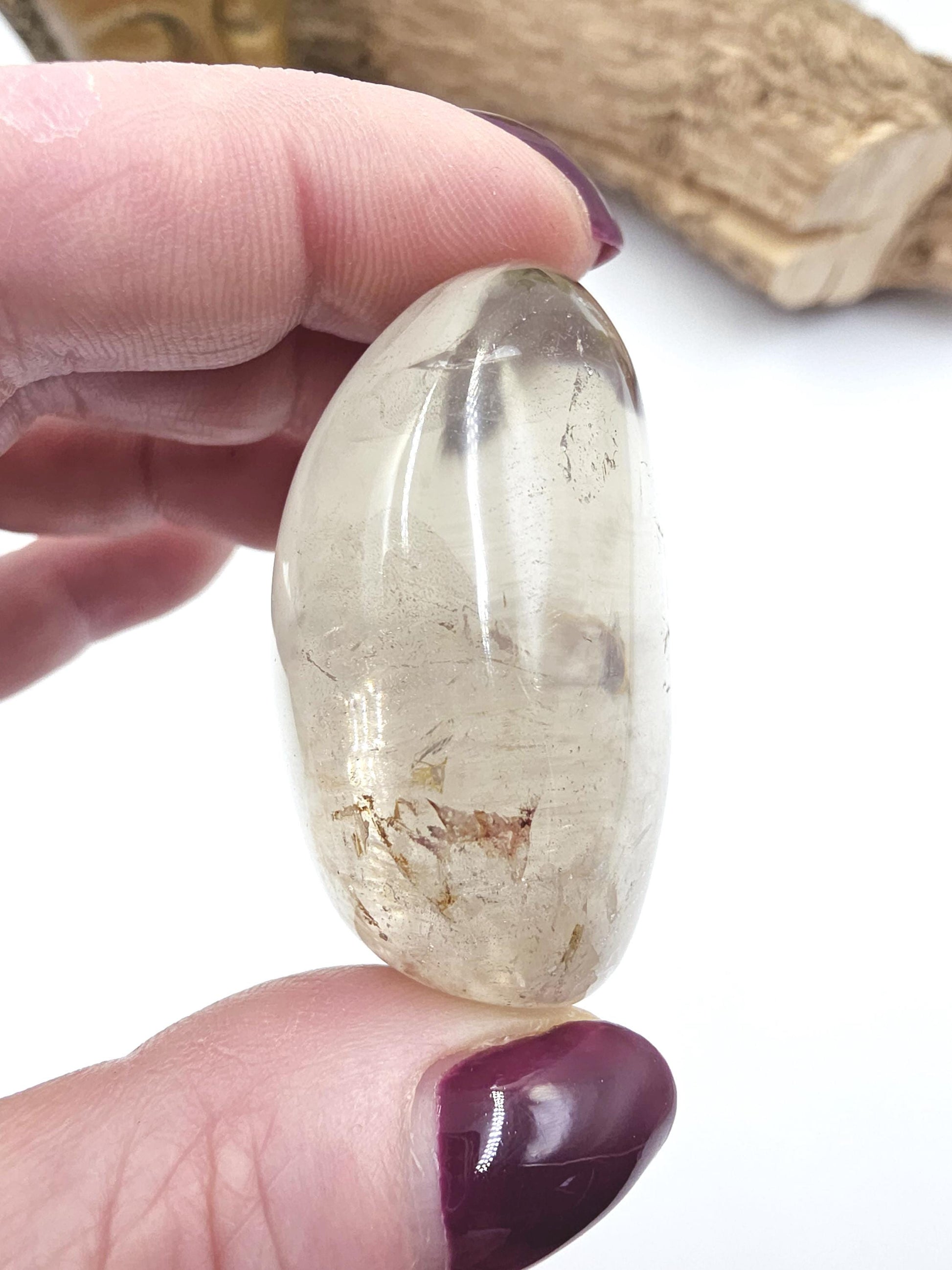 Smoky Quartz Palm Stone - Grounding & Protection Crystal, 75g