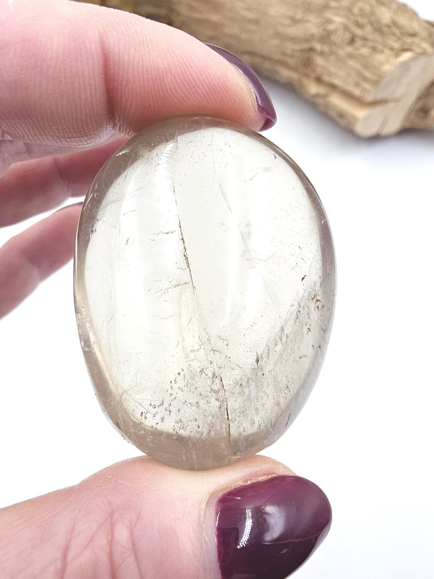 Smoky Quartz Palm Stone - Grounding & Protection Crystal, 75g