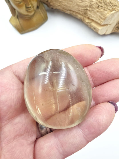 Smoky Quartz Palm Stone - Grounding & Protection Crystal, 75g