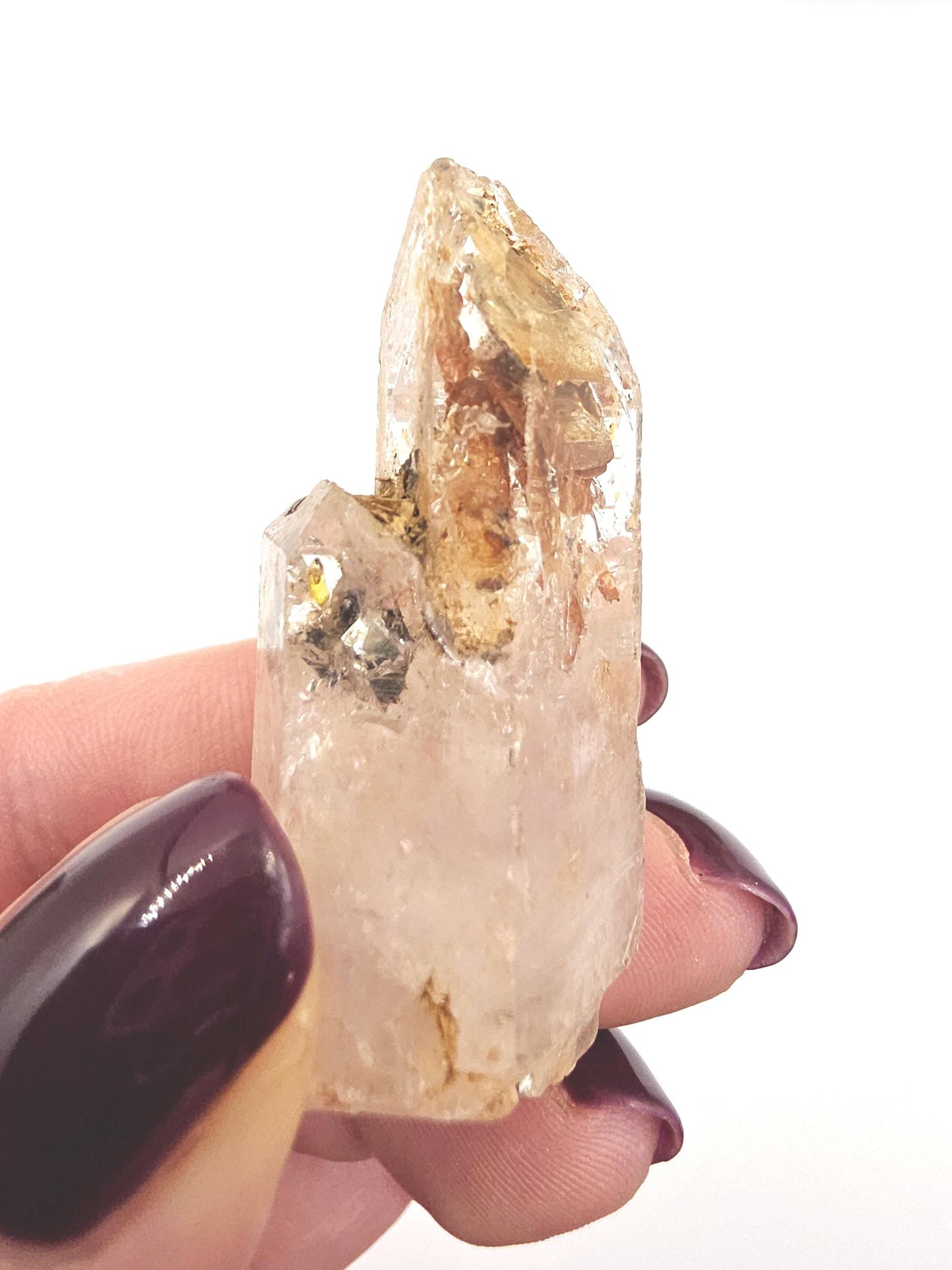 Skeletal Quartz Specimen with Rainbows – Transformation, Grounding & High-Vibration Crystal - 30g