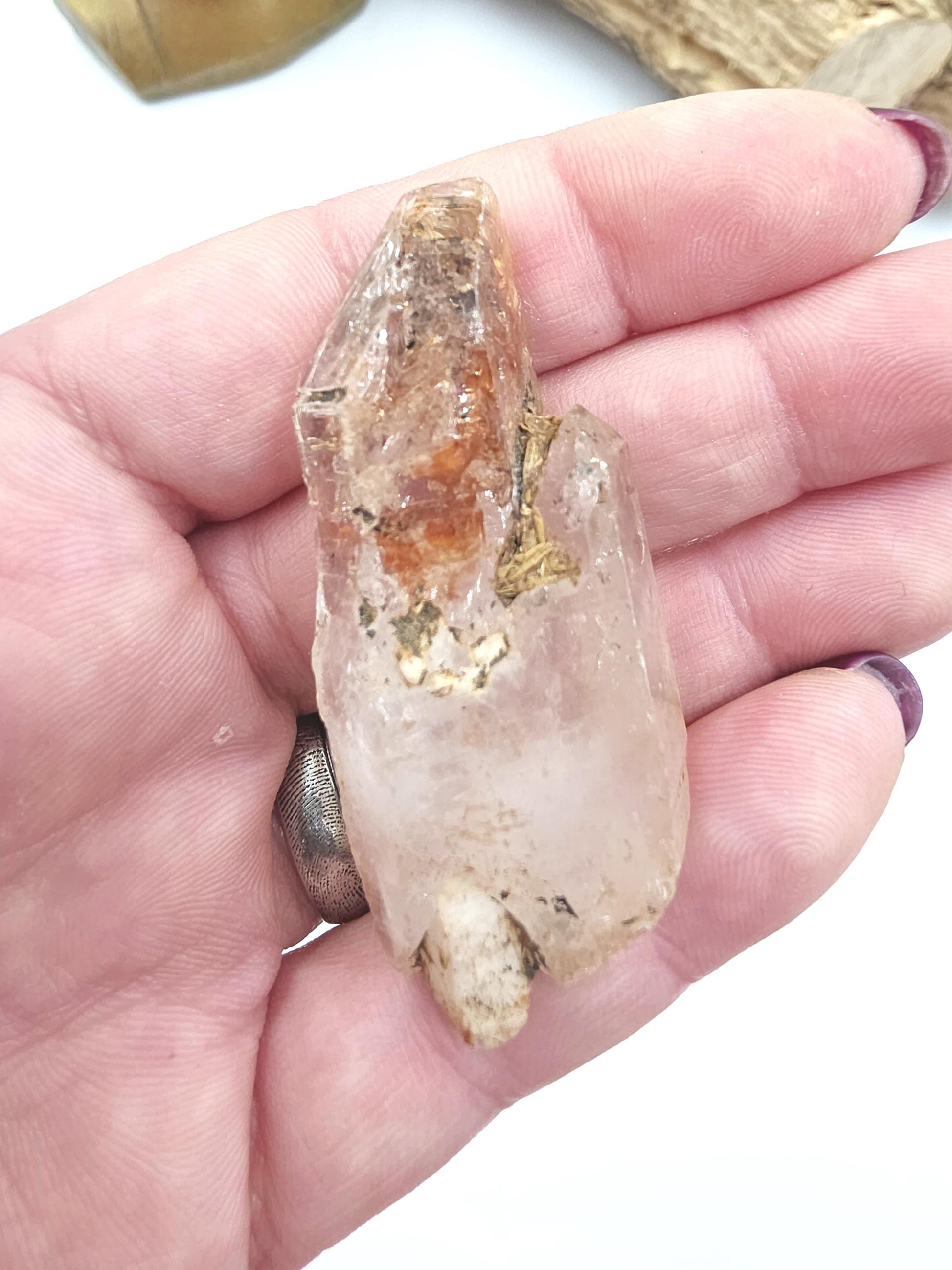 Skeletal Quartz Specimen with Rainbows – Transformation, Grounding & High-Vibration Crystal - 30g