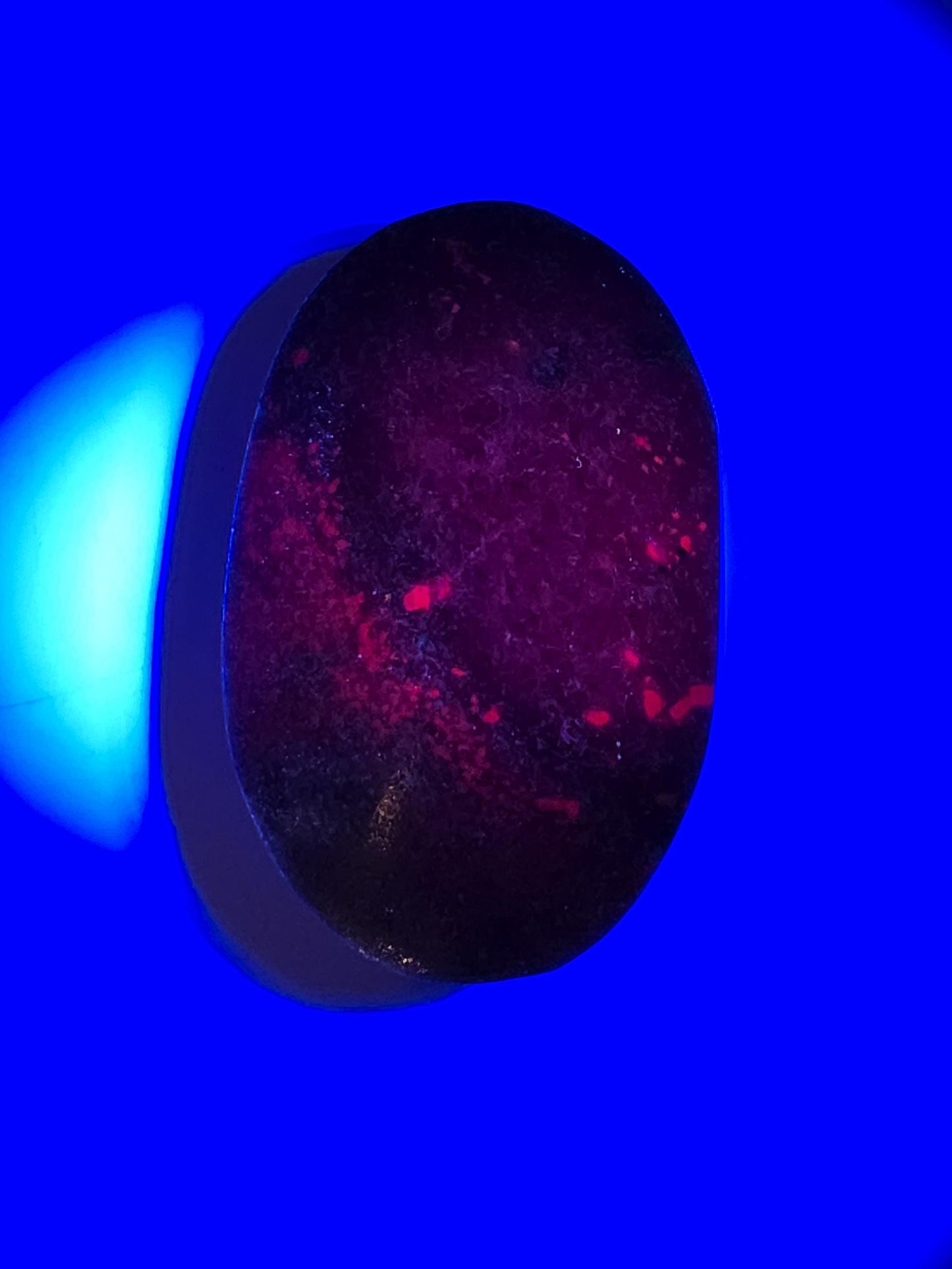 Ruby in Fuchsite Palm Stone (UV Reactive) – Heart Healing, Strength & Emotional Balance Crystal, 110g