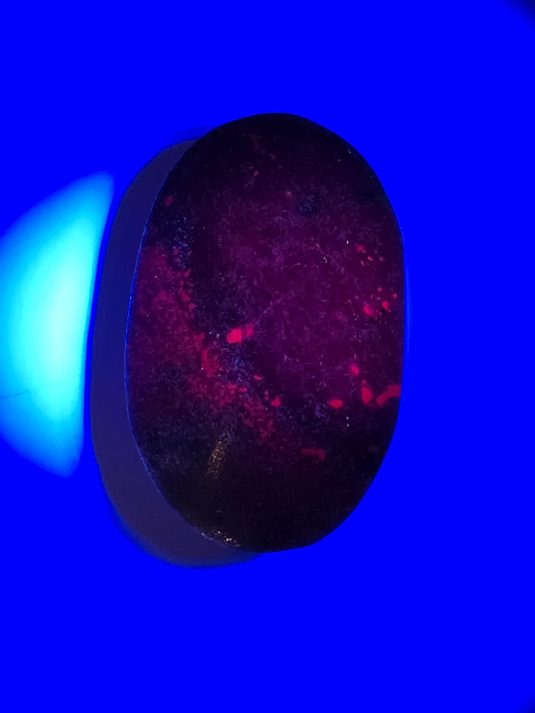 Ruby in Fuchsite Palm Stone (UV Reactive) – Heart Healing, Strength & Emotional Balance Crystal, 110g