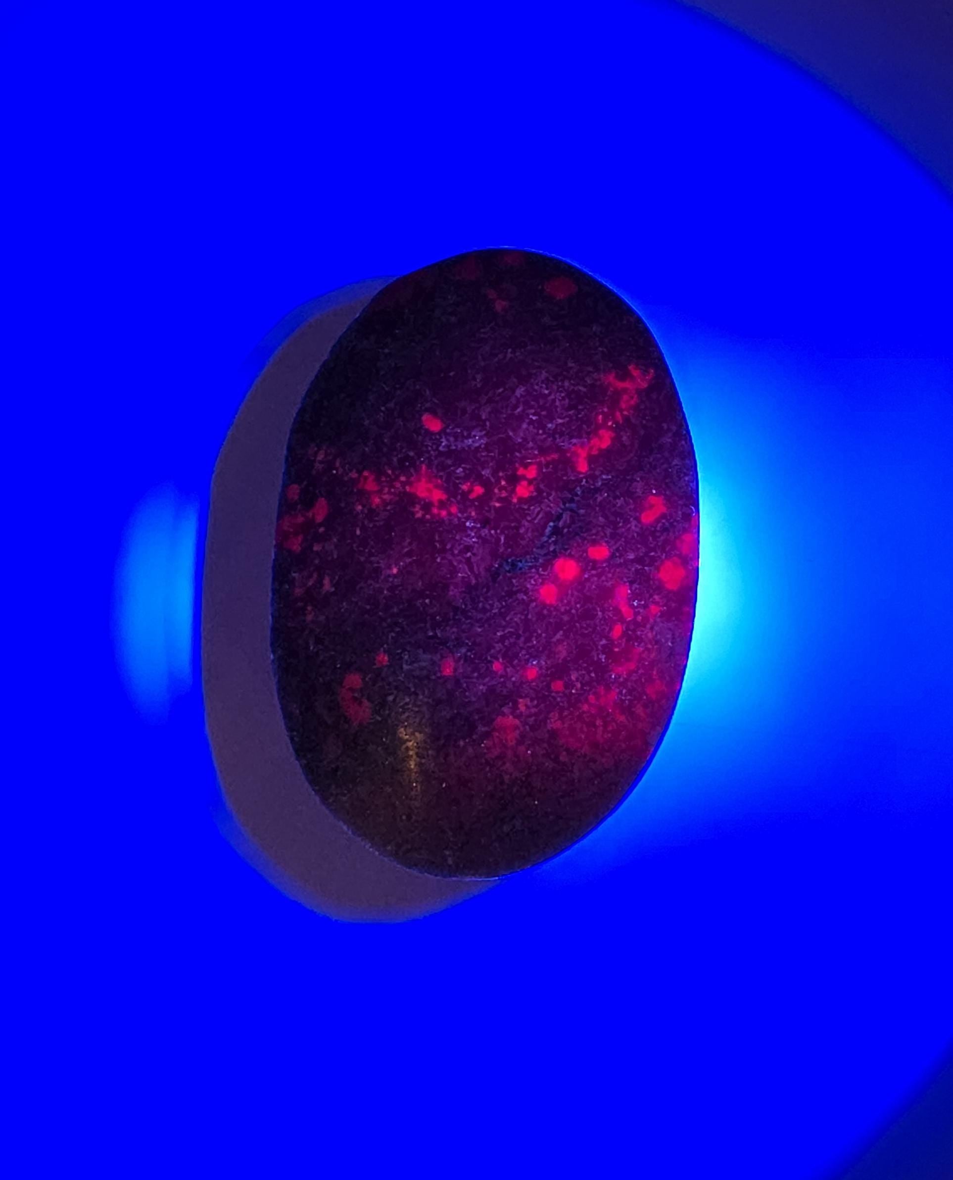 Ruby in Fuchsite Palm Stone (UV Reactive) – Heart Healing, Strength & Emotional Balance Crystal, 110g