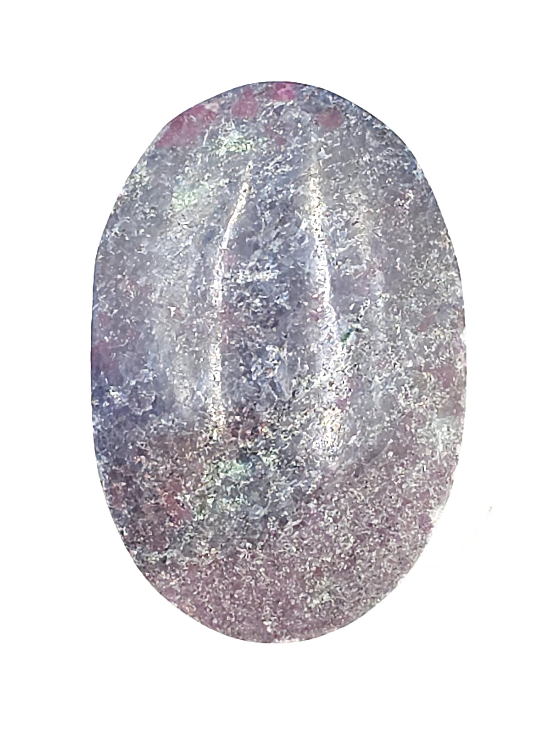Ruby in Fuchsite Palm Stone (UV Reactive) – Heart Healing, Strength & Emotional Balance Crystal, 110g