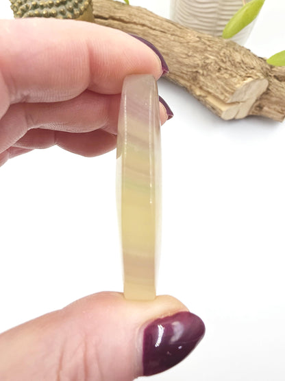Yellow Fluorite Palm Stone - Focus and Clarity Healing Crystal, 50g