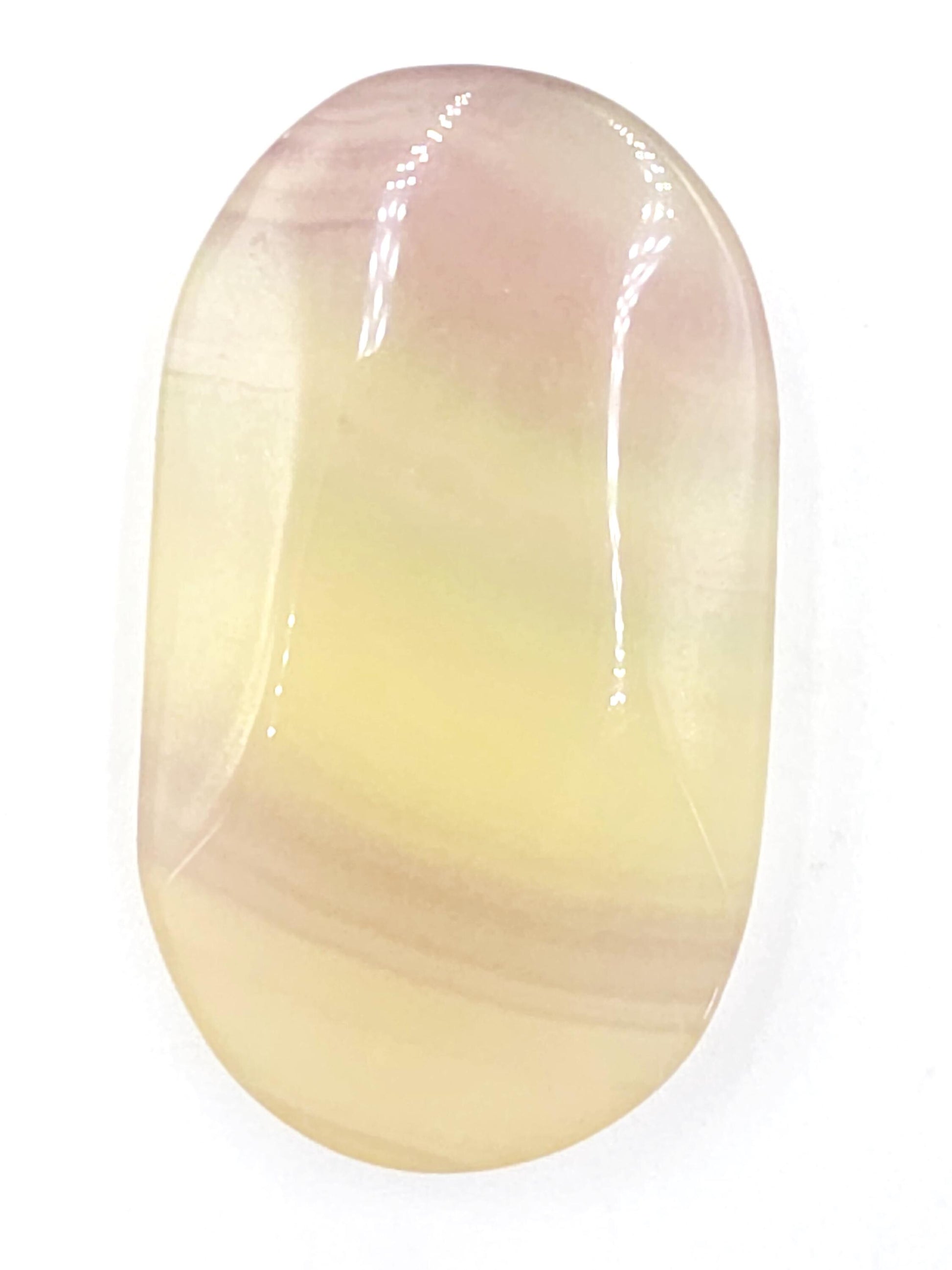 Yellow Fluorite Palm Stone - Focus and Clarity Healing Crystal, 50g
