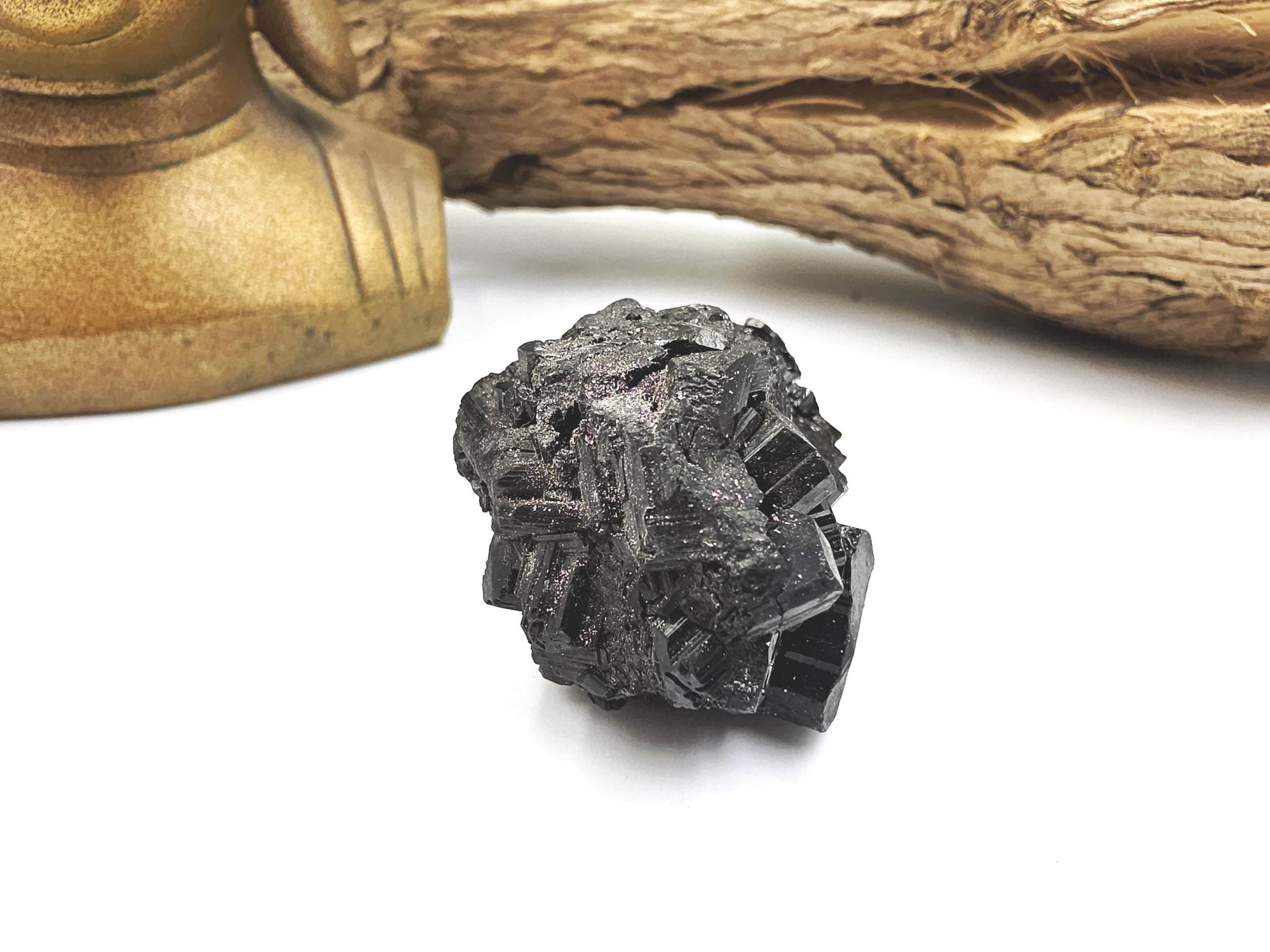 Flashy Raw Zambian Black Tourmaline Specimen - Natural Protection and Grounding Crystal - 75g