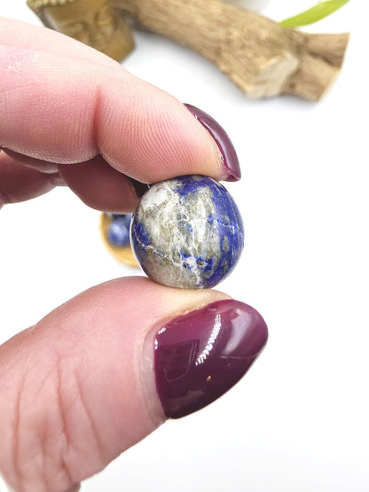UV Reactive Lapis Lazuli Mini Spheres – Wisdom, Truth & Intuition Crystal Ball, 18-25+mm