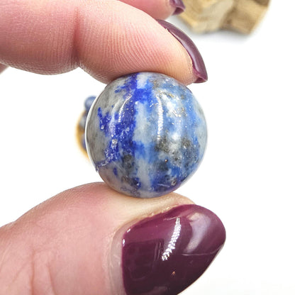 UV Reactive Lapis Lazuli Mini Spheres – Wisdom, Truth & Intuition Crystal Ball, 18-25+mm