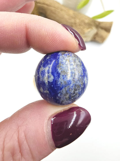 UV Reactive Lapis Lazuli Mini Spheres – Wisdom, Truth & Intuition Crystal Ball, 18-25+mm