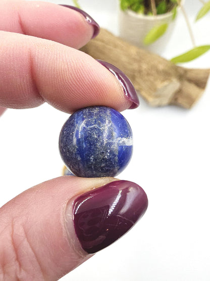 UV Reactive Lapis Lazuli Mini Spheres – Wisdom, Truth & Intuition Crystal Ball, 18-25+mm