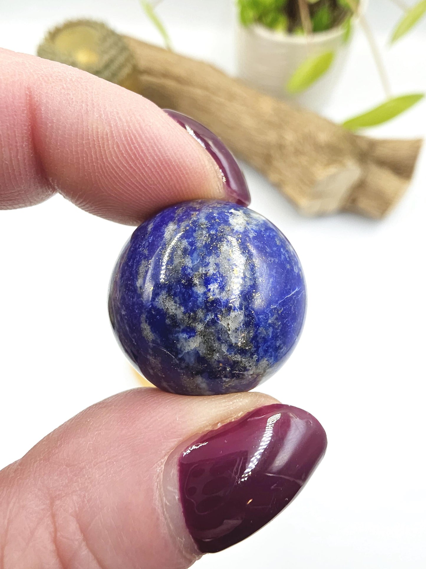 UV Reactive Lapis Lazuli Mini Spheres – Wisdom, Truth & Intuition Crystal Ball, 18-25+mm