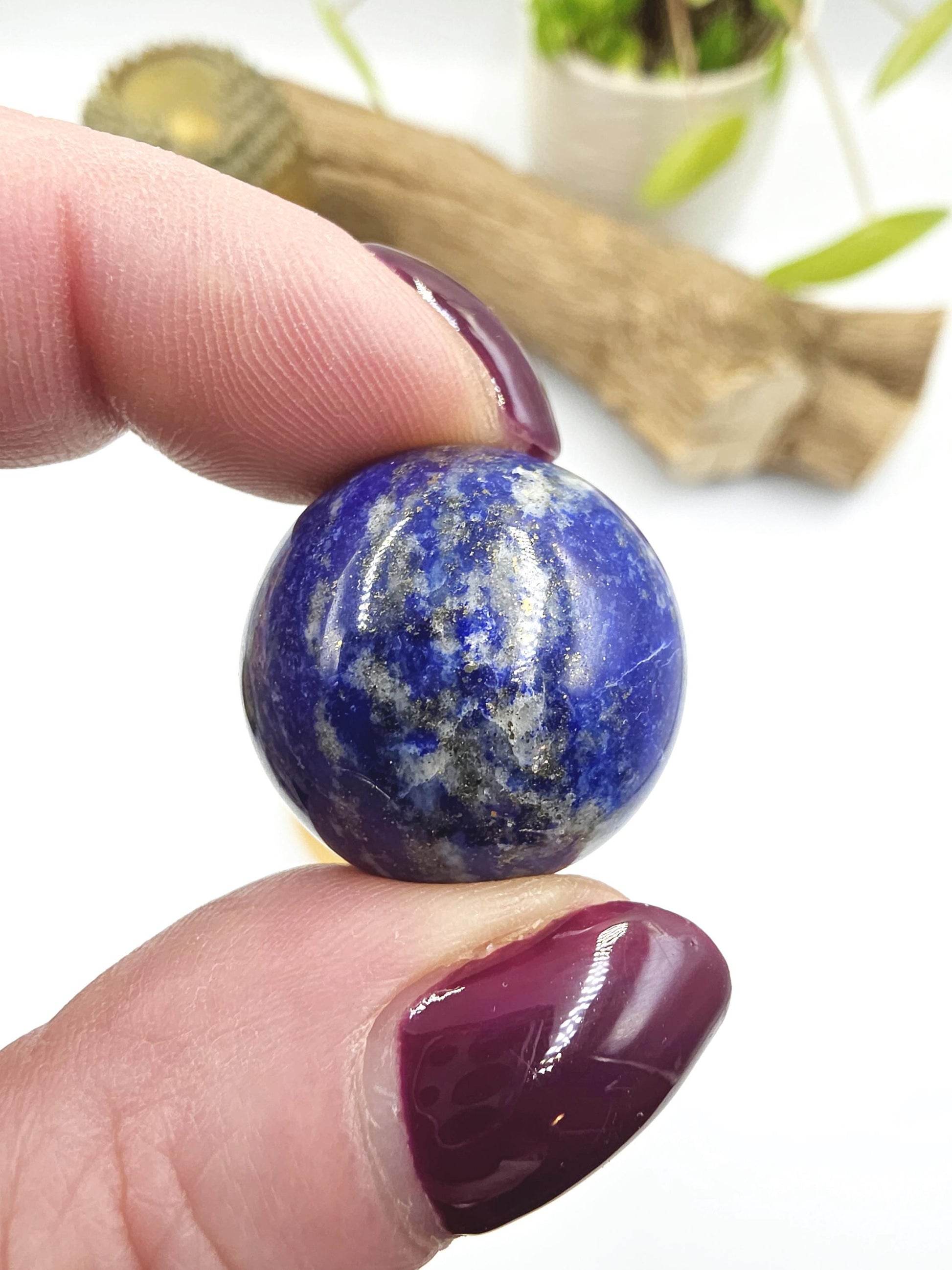 UV Reactive Lapis Lazuli Mini Spheres – Wisdom, Truth & Intuition Crystal Ball, 18-25+mm
