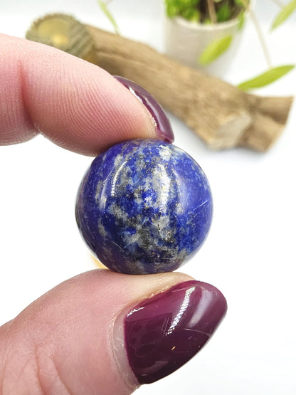 UV Reactive Lapis Lazuli Mini Spheres – Wisdom, Truth & Intuition Crystal Ball, 18-25+mm