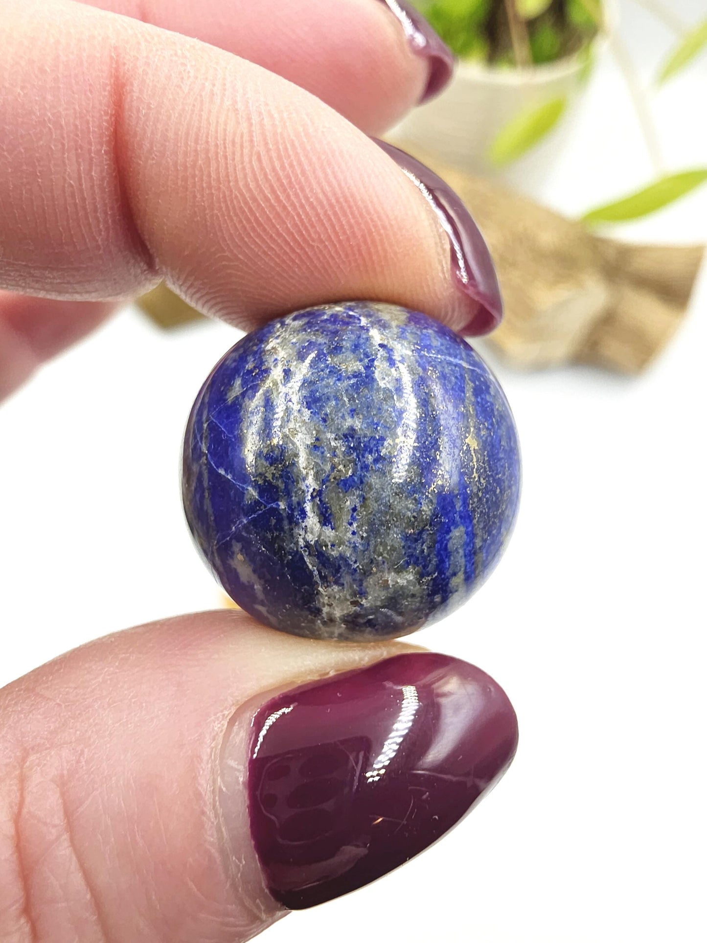 UV Reactive Lapis Lazuli Mini Spheres – Wisdom, Truth & Intuition Crystal Ball, 18-25+mm