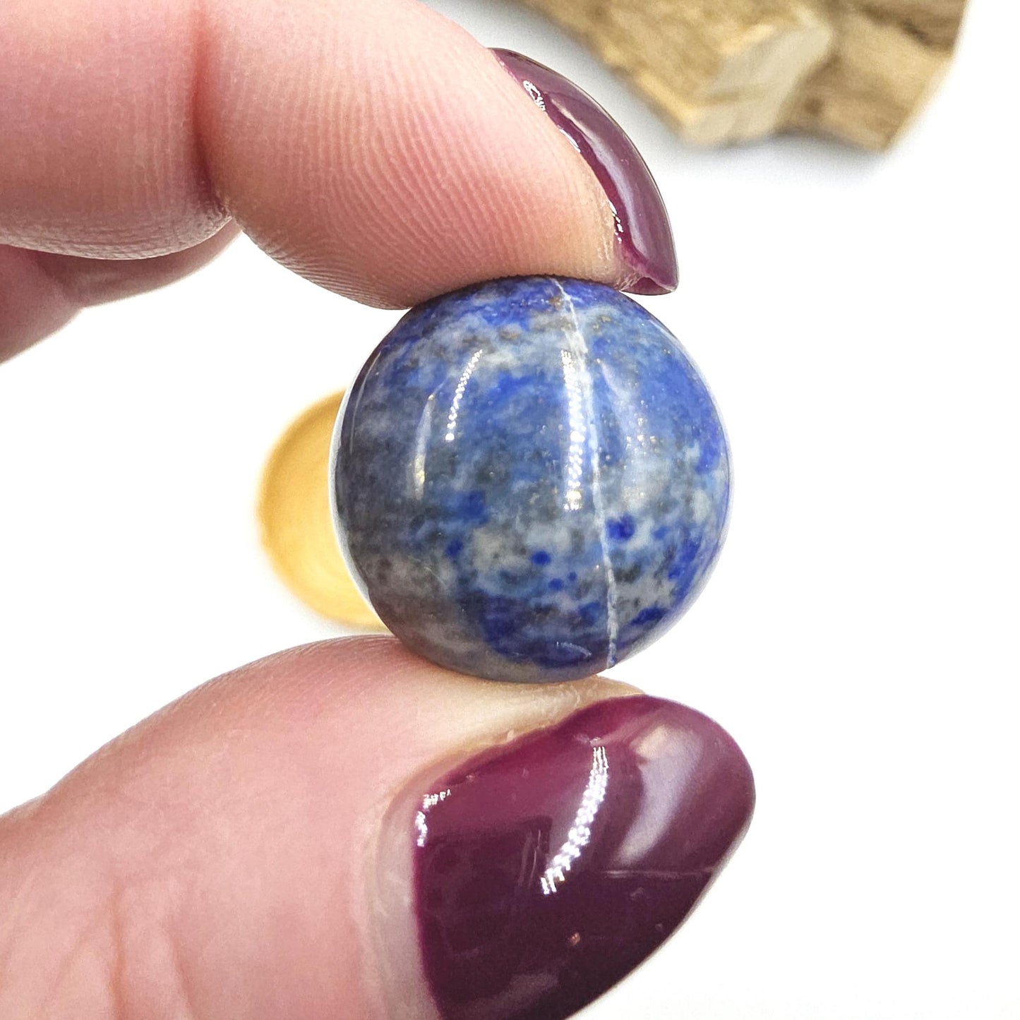 UV Reactive Lapis Lazuli Mini Spheres – Wisdom, Truth & Intuition Crystal Ball, 18-25+mm