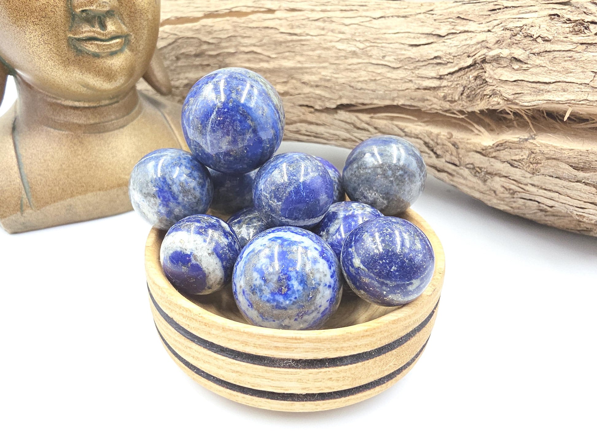 UV Reactive Lapis Lazuli Mini Spheres – Wisdom, Truth & Intuition Crystal Ball, 18-25+mm