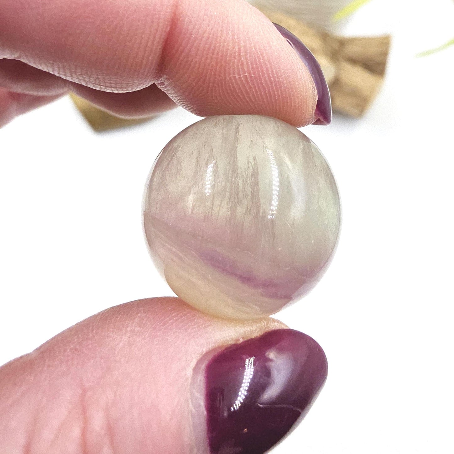 Fluorite Mini Sphere - Focus and Clarity Healing Crystal Ball, 26mm