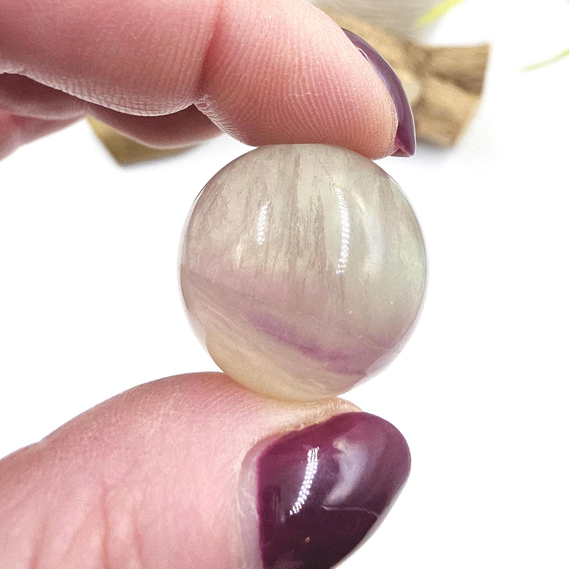 Fluorite Mini Sphere - Focus and Clarity Healing Crystal Ball, 26mm