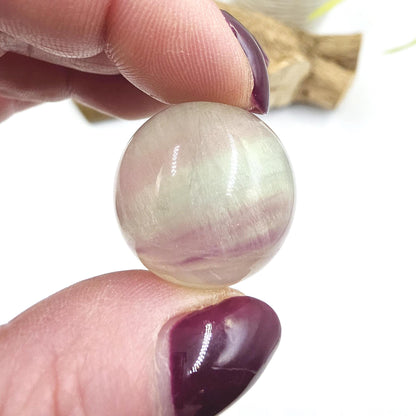 Fluorite Mini Sphere - Focus and Clarity Healing Crystal Ball, 26mm