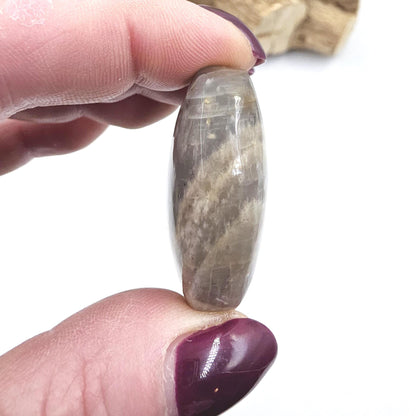 Rare Lattice Black Sunstone Palm Stone – Confidence, Protection & Empowered Energy Crystal - 30g