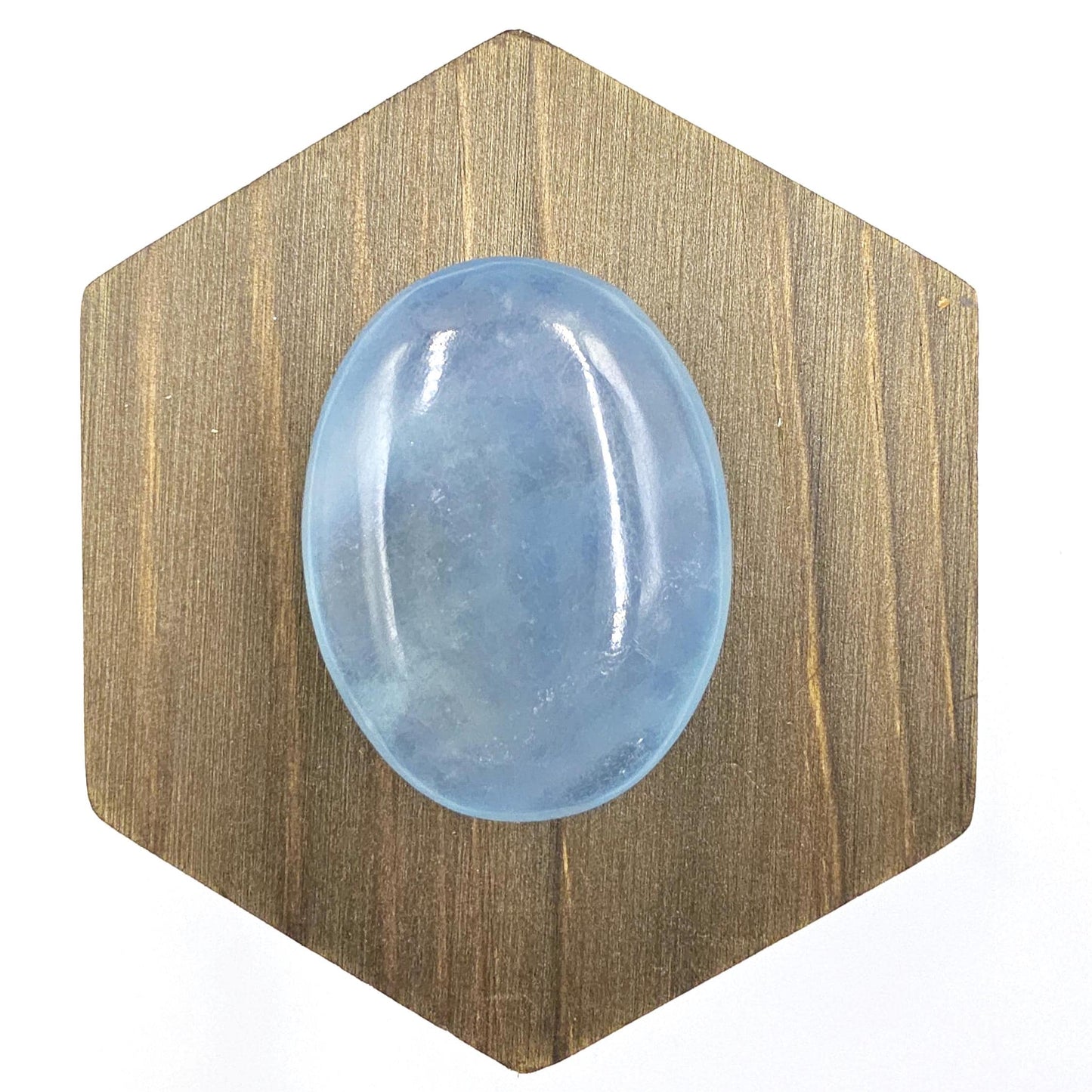 High Grade Aquamarine Palm Stone – Calm, Courage & Emotional Clarity Crystal, 40g