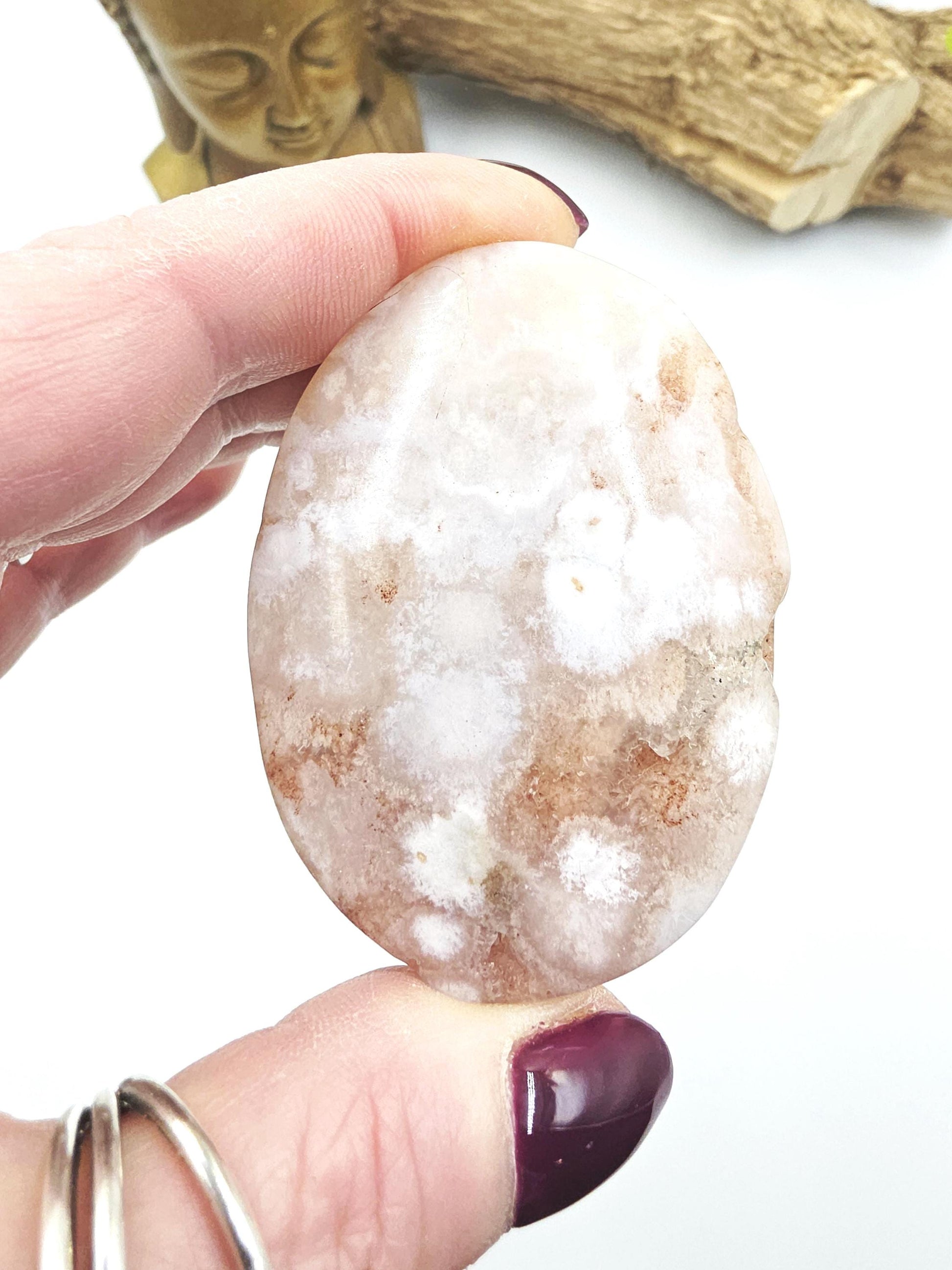 Pink Amethyst Palm Stone - Love, Calm & Emotional Healing Crystal, 100g