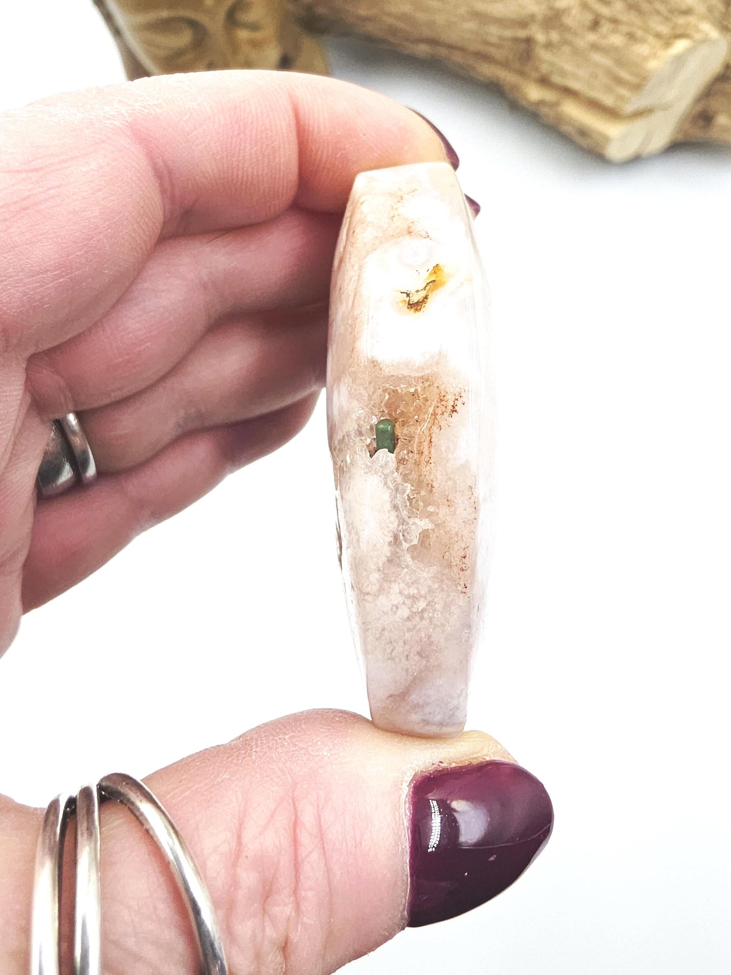 Pink Amethyst Palm Stone - Love, Calm & Emotional Healing Crystal, 100g