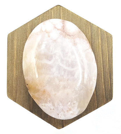 Pink Amethyst Palm Stone - Love, Calm & Emotional Healing Crystal, 100g