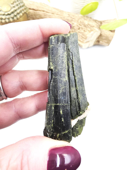 Raw Epidote Crystal Specimen - Growth & Transformation Healing Crystal - 65g