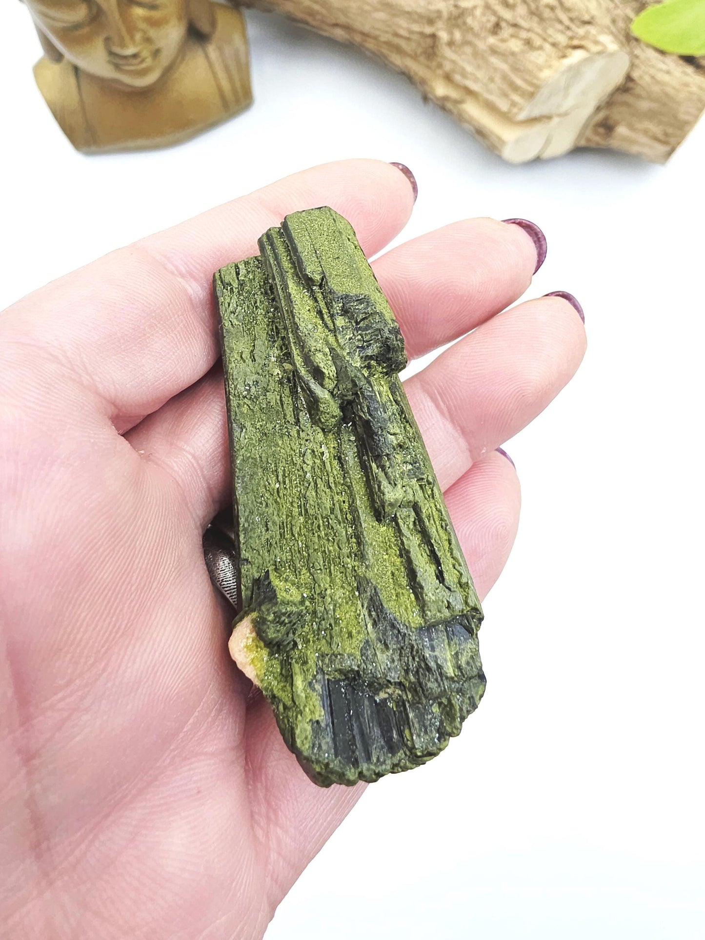 Raw Epidote Crystal Specimen - Growth & Transformation Healing Crystal - 65g