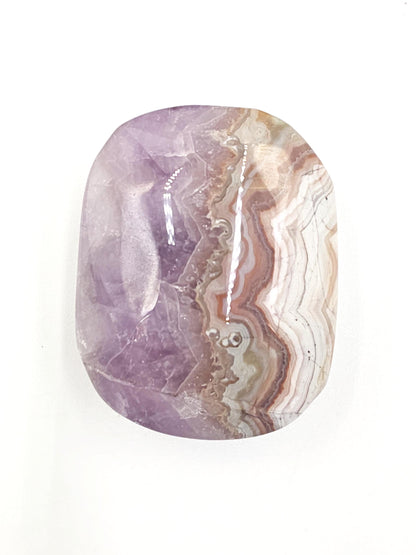 Little Amethyst Agate Palm Stone – Calm, Protection & Spiritual Healing Crystal, 40g