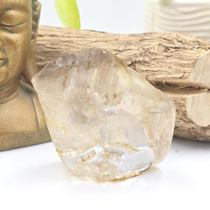 Enhydro Quartz – 3 Moving Water Bubbles & Rainbow Inclusions | Rare Collector Crystal, 435g