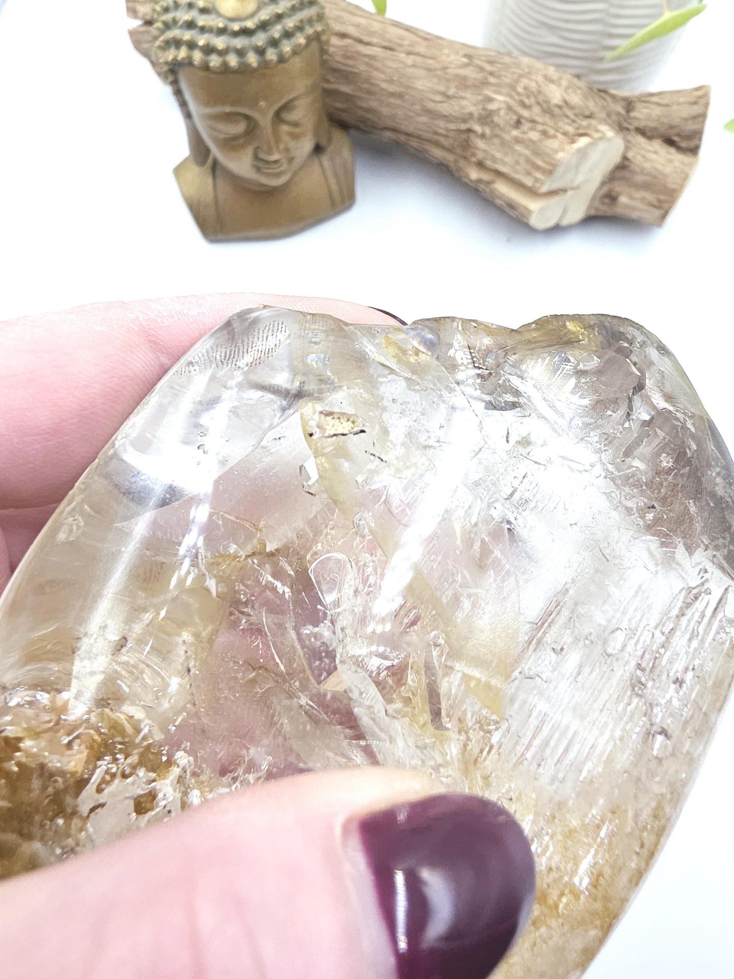 Enhydro Quartz – 3 Moving Water Bubbles & Rainbow Inclusions | Rare Collector Crystal, 435g