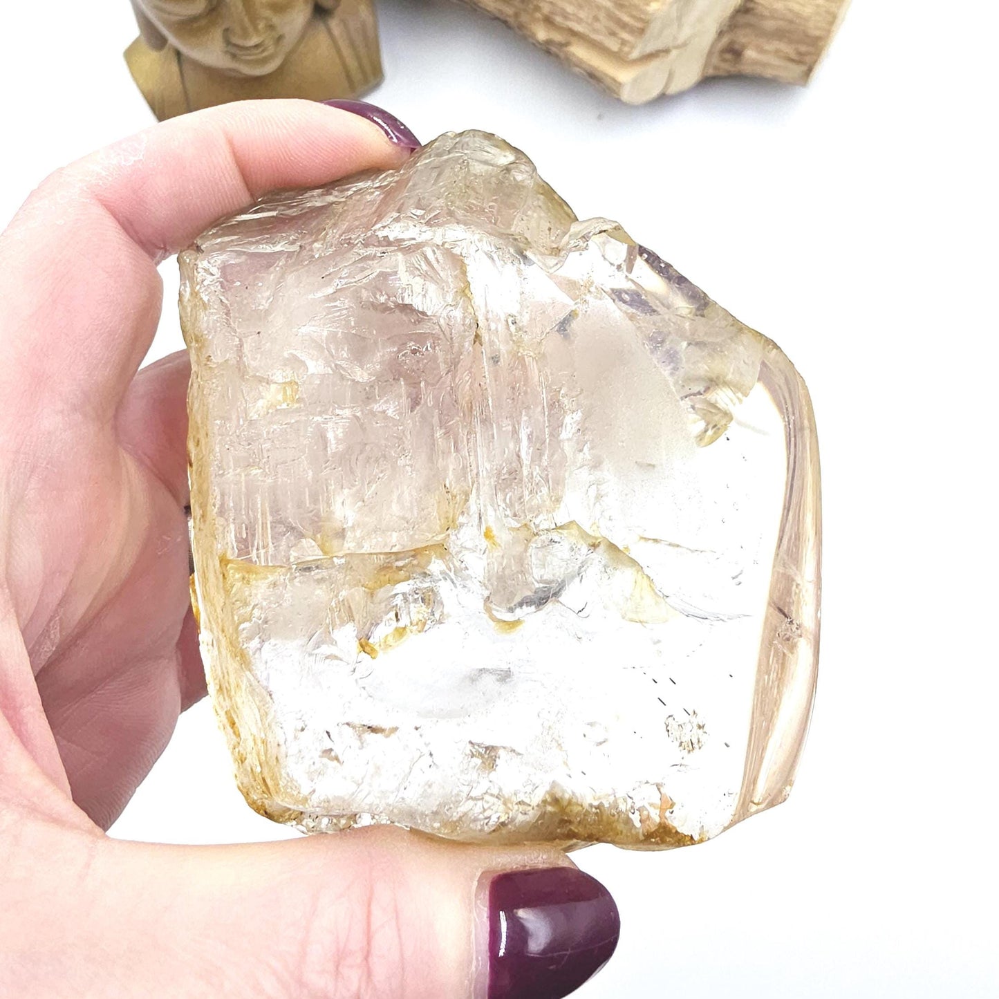 Enhydro Quartz – 3 Moving Water Bubbles & Rainbow Inclusions | Rare Collector Crystal, 435g