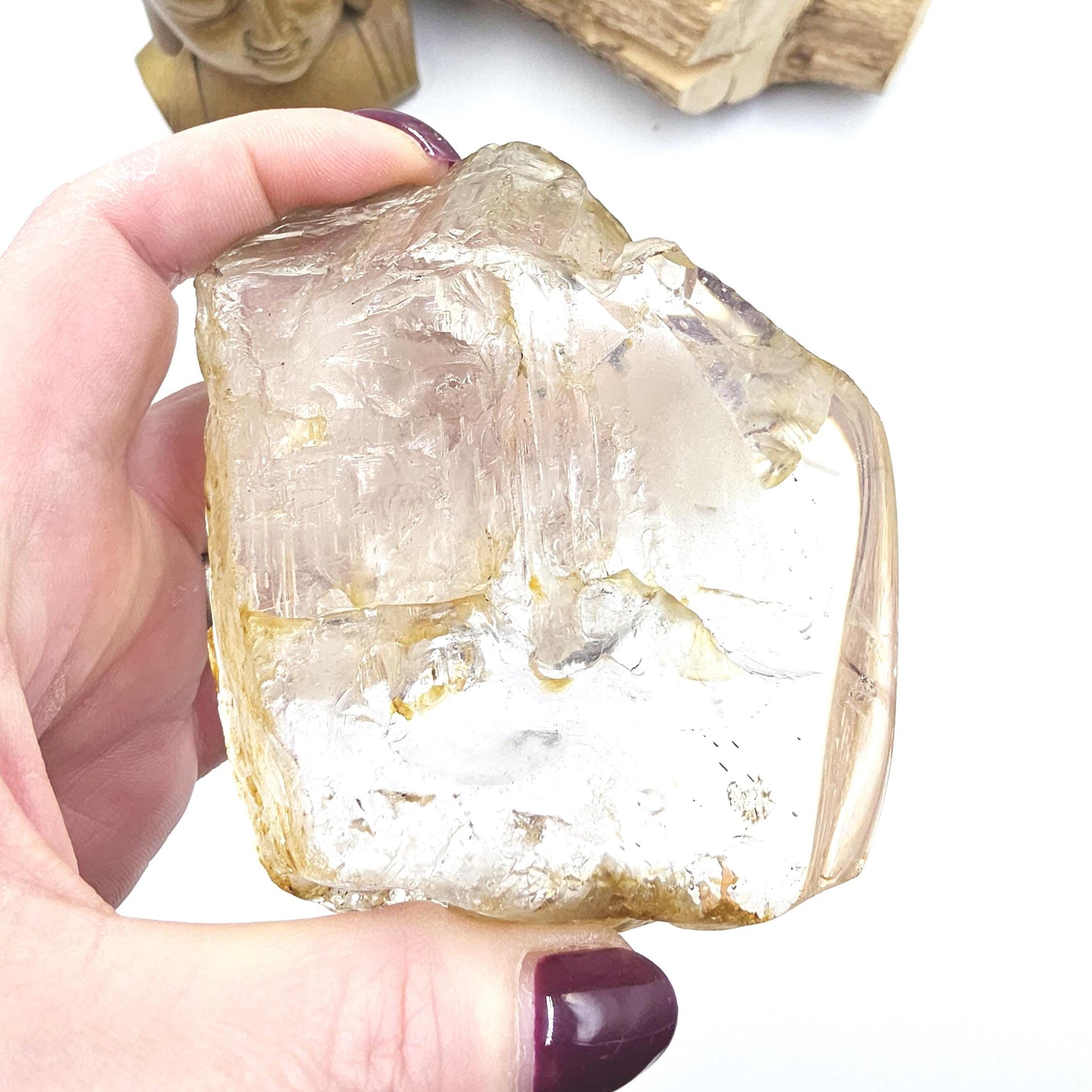 Enhydro Quartz – 3 Moving Water Bubbles & Rainbow Inclusions | Rare Collector Crystal, 435g