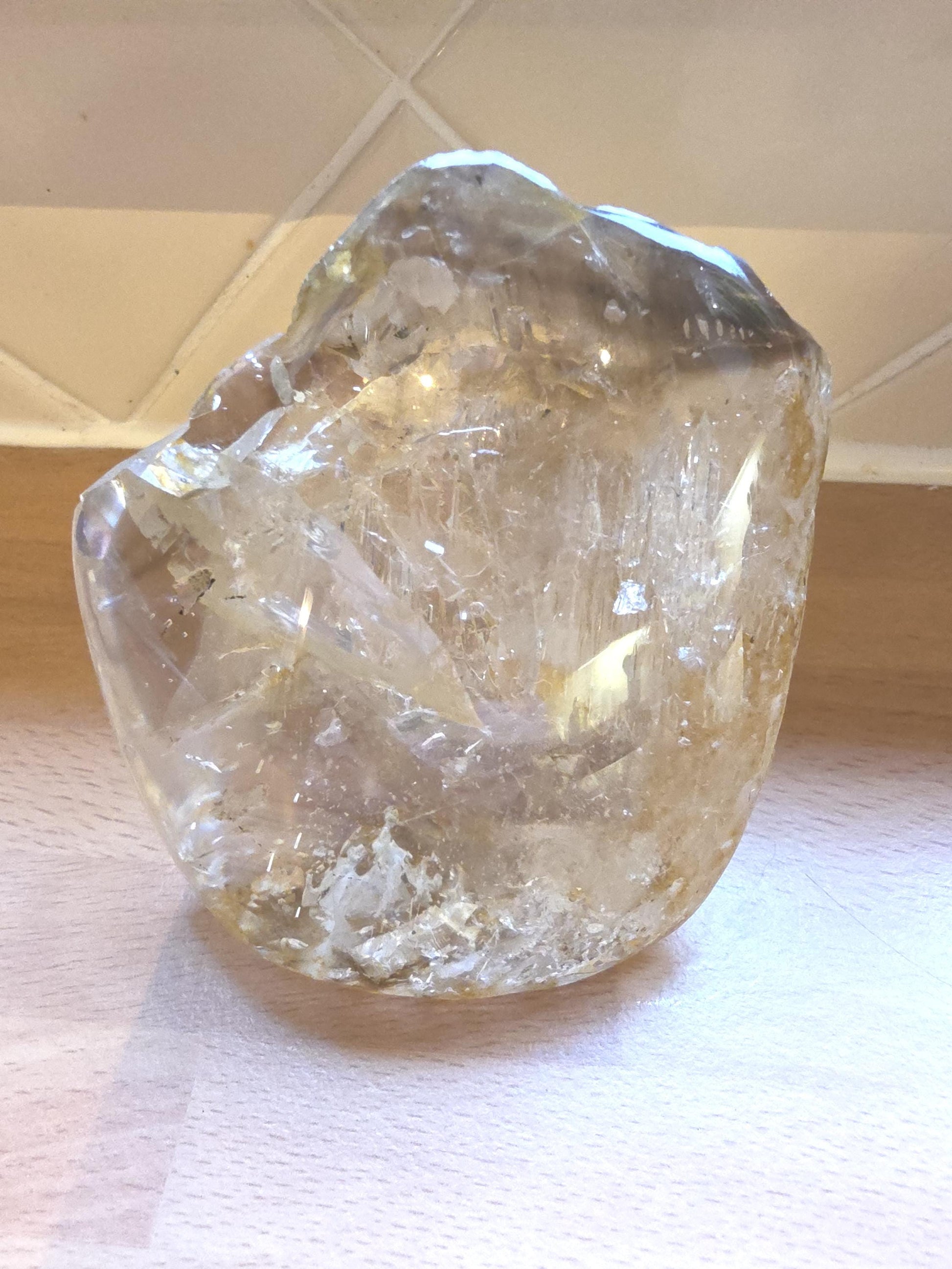 Enhydro Quartz – 3 Moving Water Bubbles & Rainbow Inclusions | Rare Collector Crystal, 435g